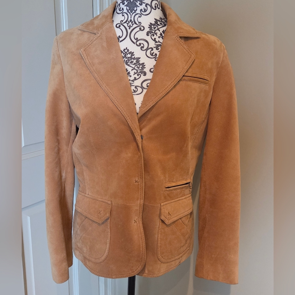 Danier Vintage Tan Suede Women's Blazer